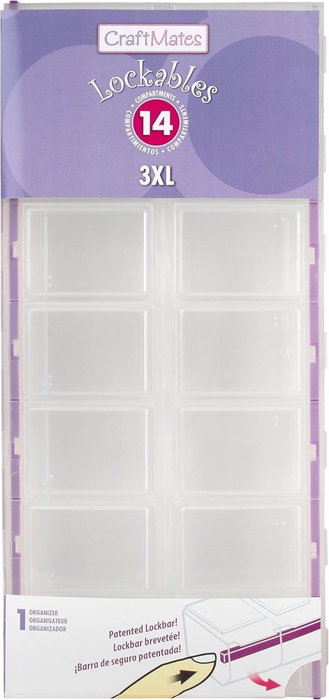 Elegant 3XL Craft Organizer with Locking Compartments - Perfect for DIY Projects