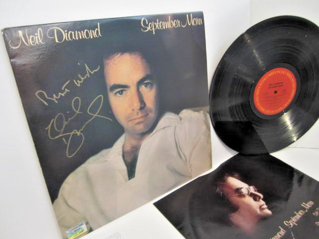NEIL DIAMOND-SIGNED- "SEPTEMBER MORN" LP VINYL- AUTHENTICATED HOLOGRAM AND CERT