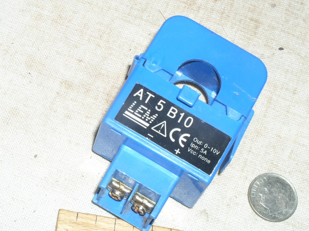 LEM SPLIT CORE CURRENT TRANSFORMER AT5B105 5 A 5A AC TO 10V DC CLIP ON SENSOR