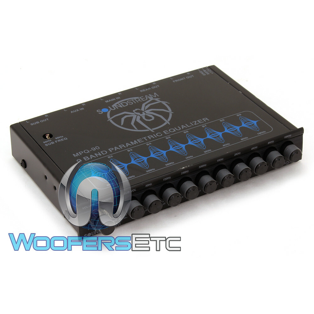 SOUNDSTREAM MPQ-90 9-BAND PARAMETRIC EQUALIZER 8 VOLTS MAX OUTPUT for AMPLIFIER
