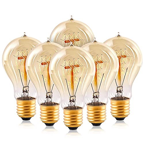 Edison Light Bulb 40W，2 Pack A19 Old Fashioned Vintage Incandescent 40 Watts 2p