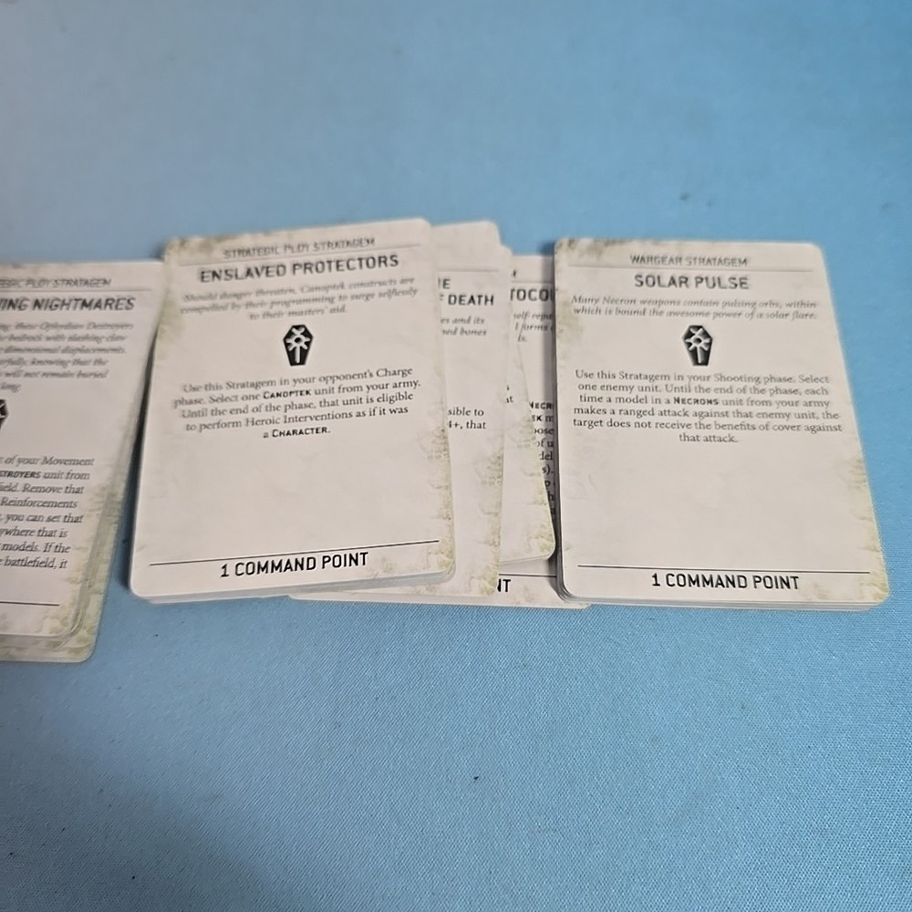 Warhammer 40k Datacards, Necrons