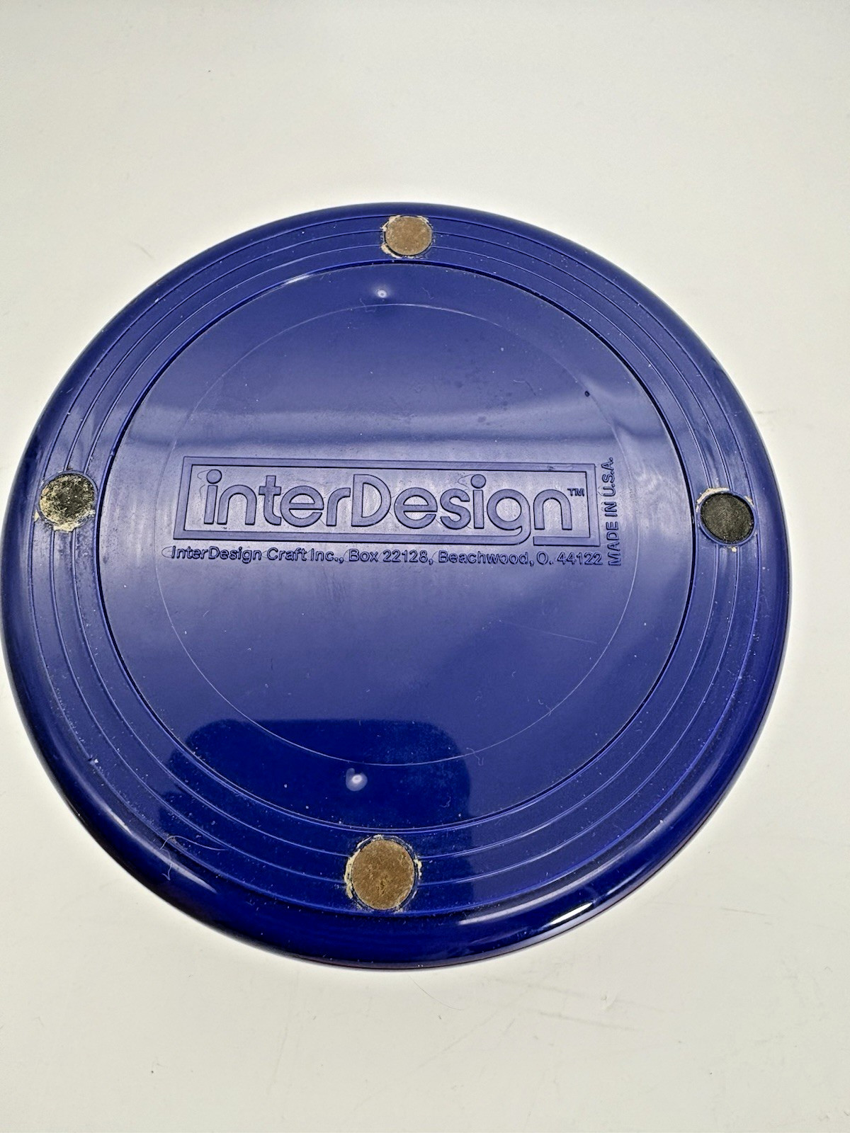 InterDesign Swivel Organizer , Dark Blue Rotating Desk Caddy - Functional