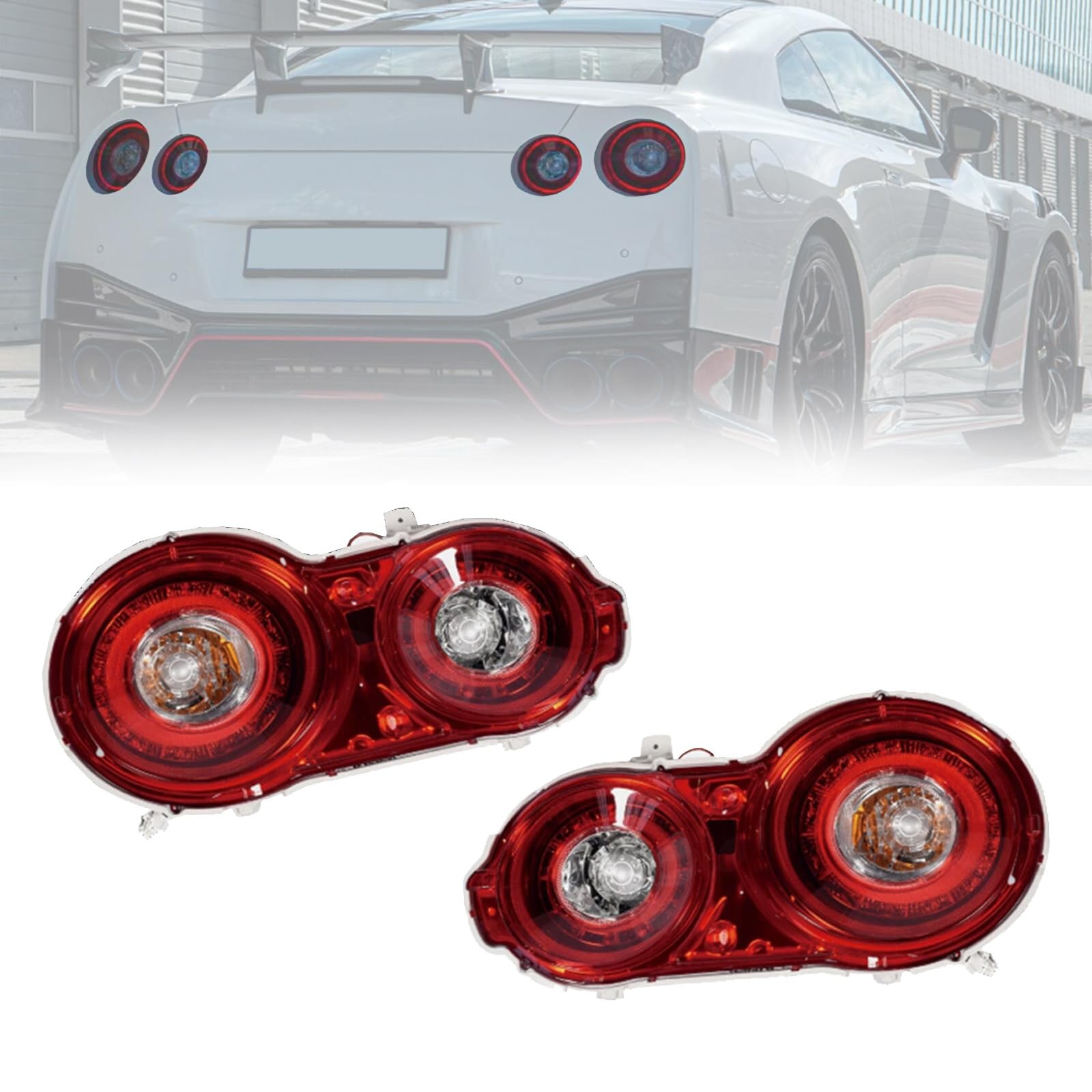 LED Tail Light for 2009-2024 Nissan GTR GT-R R35 Rear Red Brake Tail Lamp