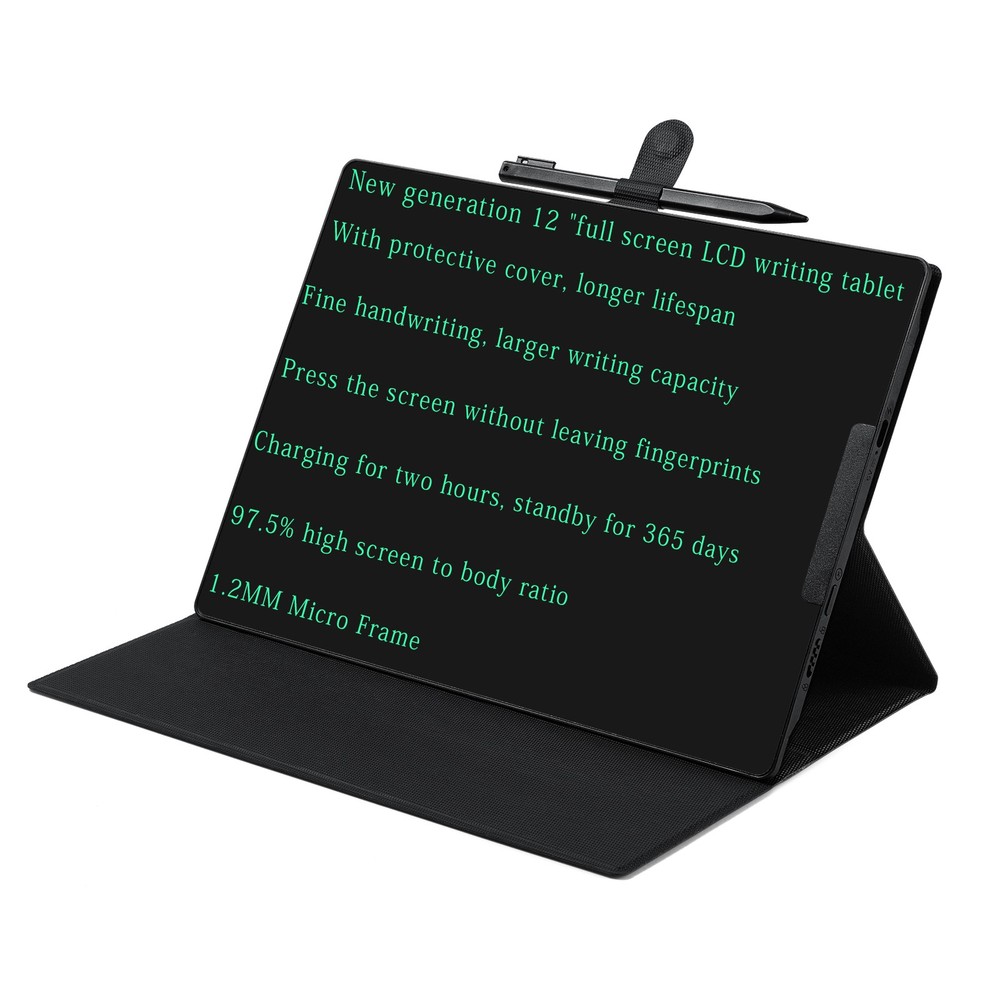 12'' LCD Writing Tablet Reusable Digital Board Notepad Office Study Rechargeable
