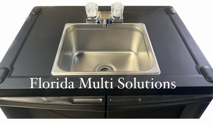 Portable Sink Hand Wash with Hot & Cold Water - NSF Parts 110V (Small Faucet)