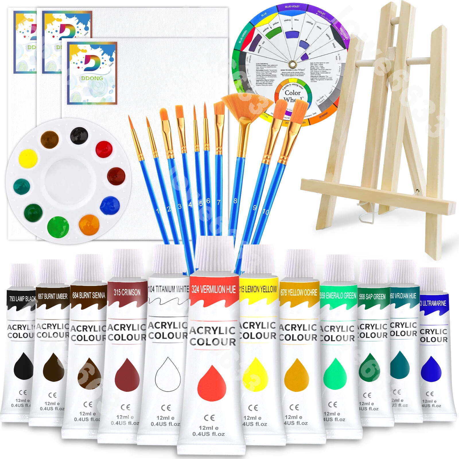 Acrylic Paint Set for Adults & Kids Art Painting Supplies Kit 28PCS Art Supplies