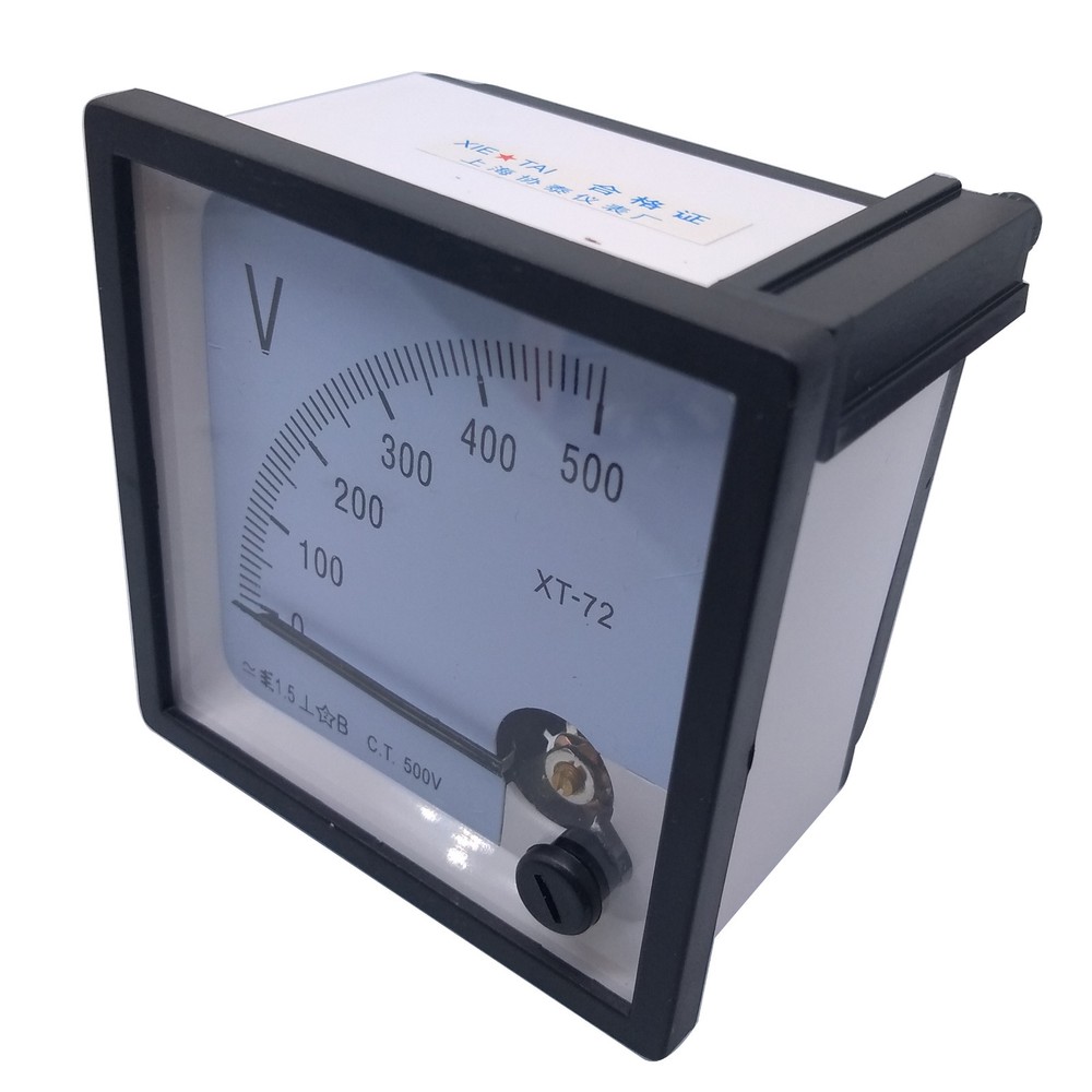 AC 0~500V Square Analog Volt Pointer Needle Panel Meter Voltmeter XT-72