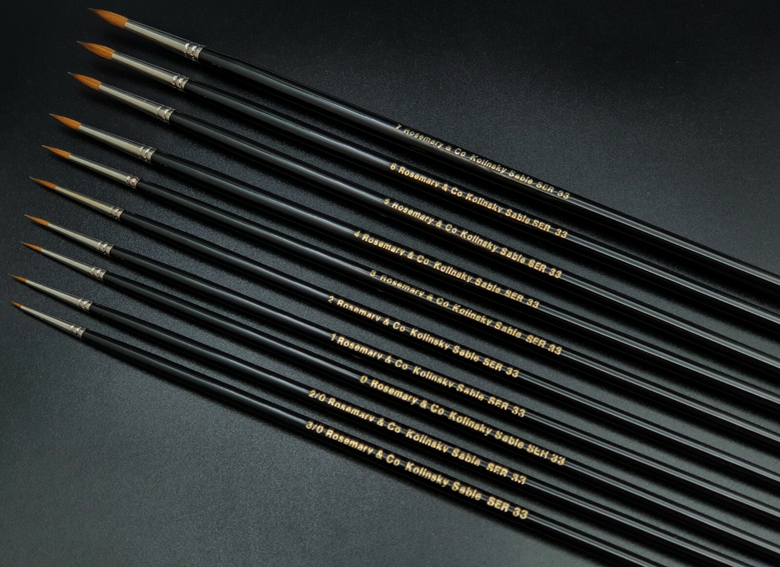 Rosemary & Co Series 33 Pure Kolinsky Pointed Full Range Fast Shipping