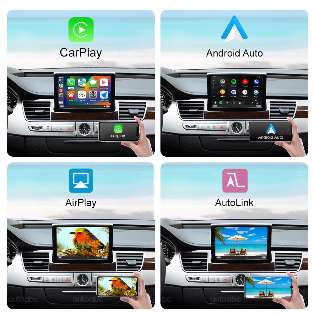 Wireless Carplay Android Auto Interface Retrofit Decoder For Audi A8 2011-2017