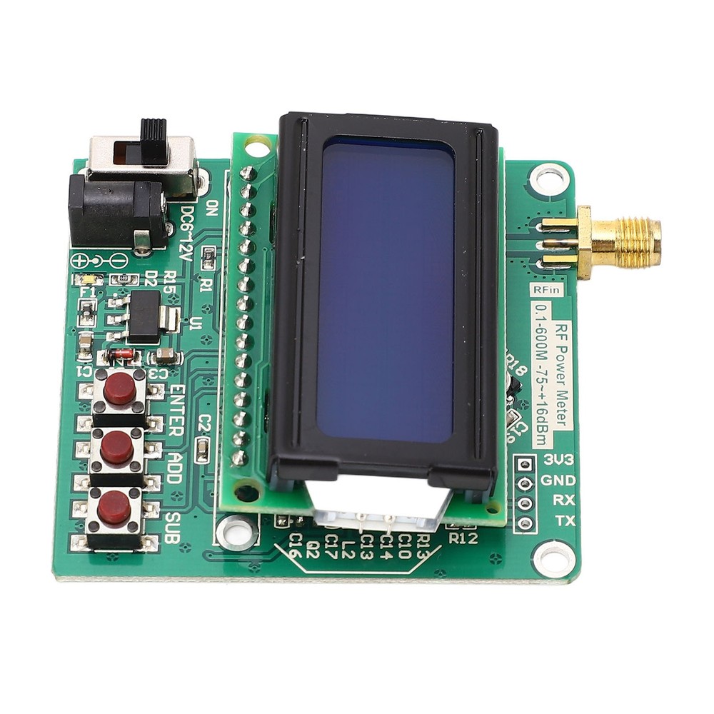 RF Power Meter Digital Display Settable Power Attenuation Logarithmic Detect