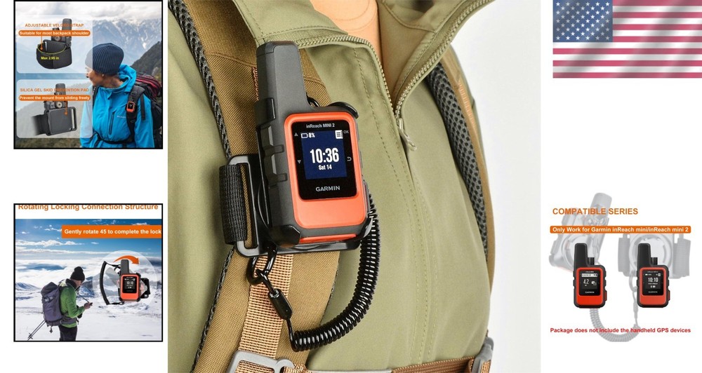 Garmin inReach Mini Backpack Tether - Black