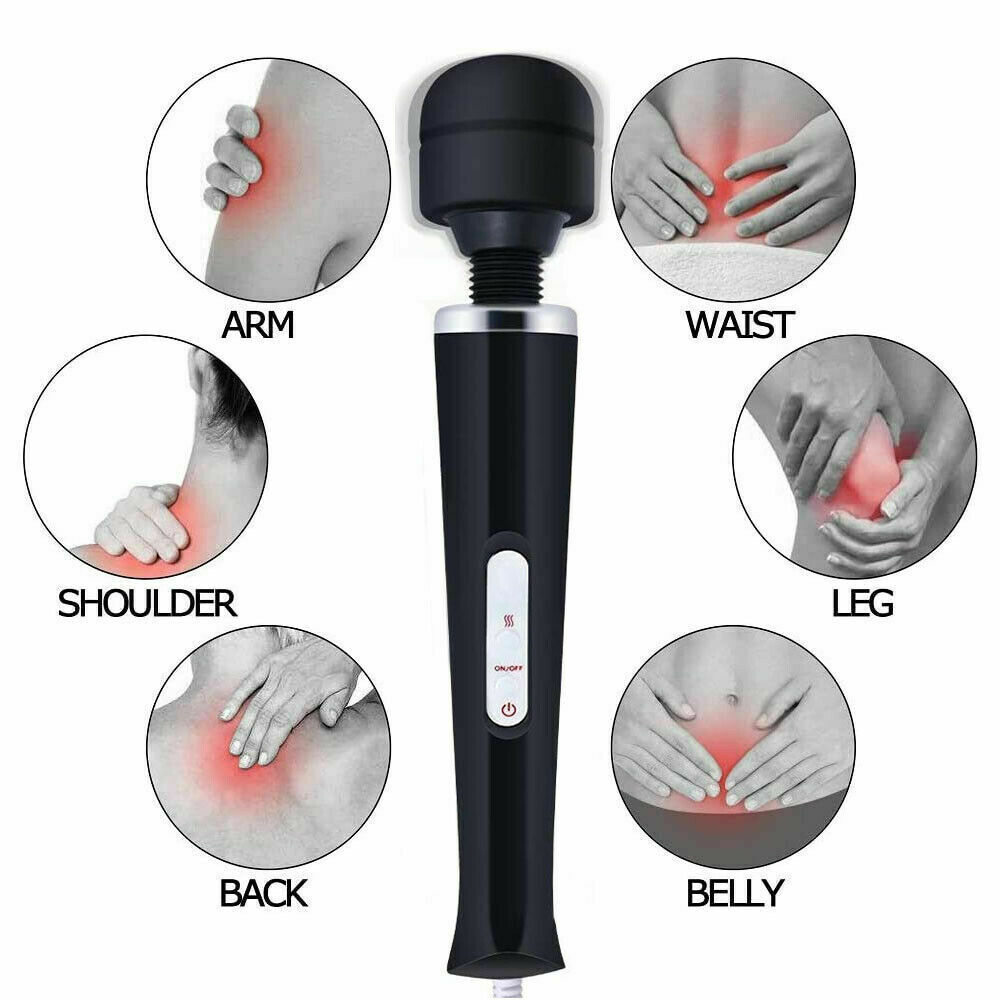 Multi-Speed Large Powerful Handheld Wired Massager Wand Full Body Magic Therapy