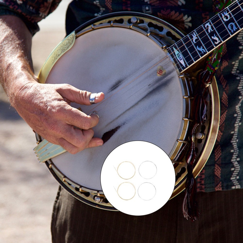 Professional Banjo Strings Four-string Sturdy Music Wire Replacement Parts