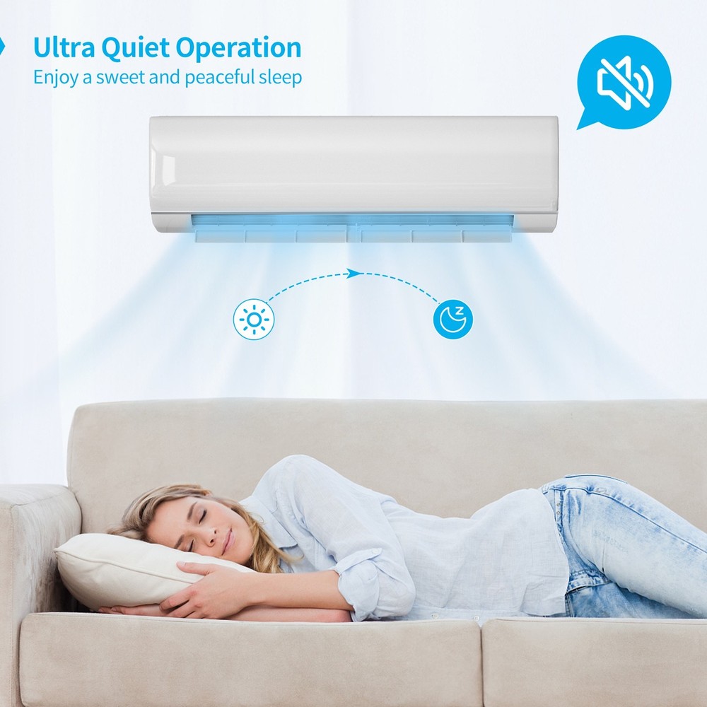 DISHUP Mini Split Air Conditioner&Heater,WIFI Enabled,21 SEER2 AC Unit