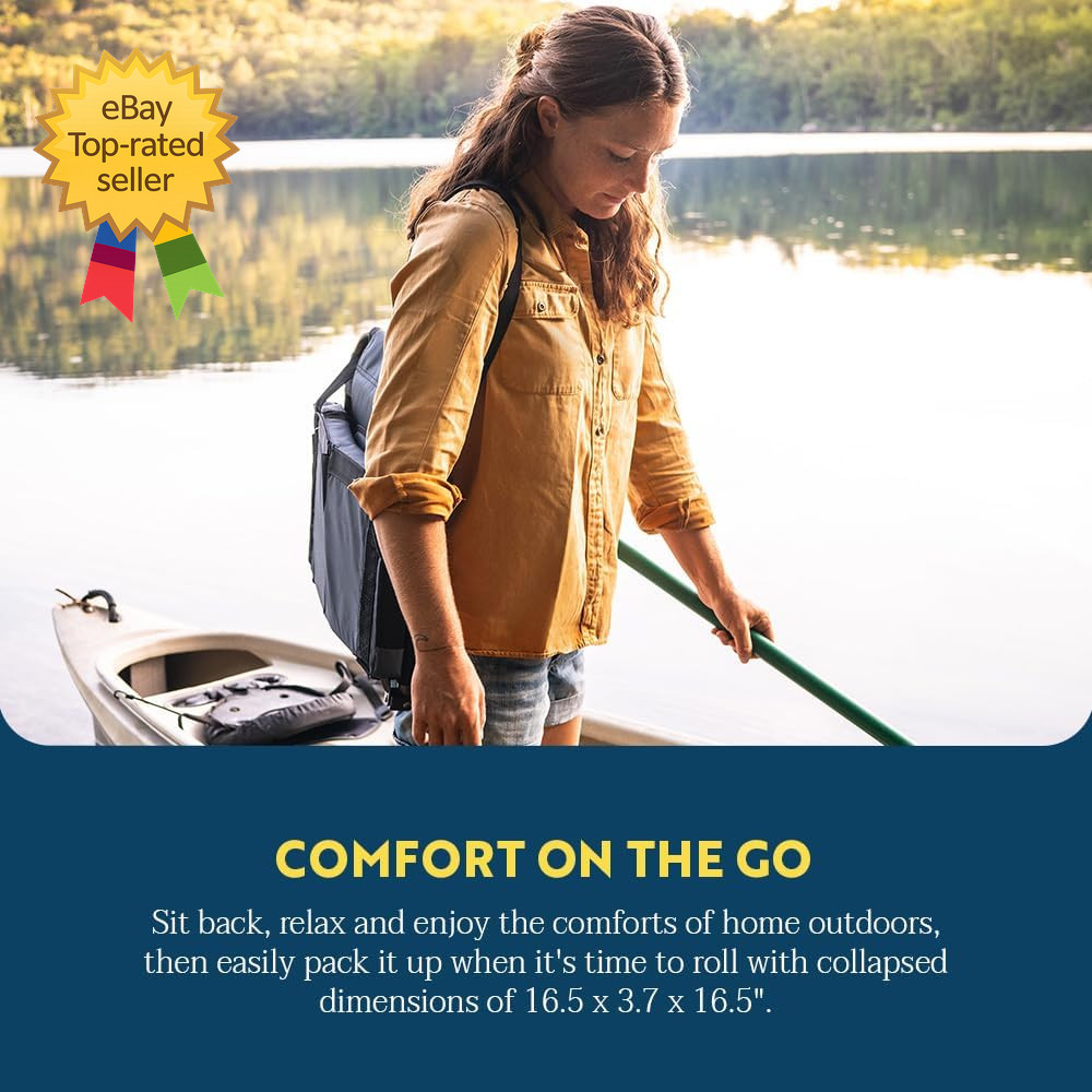 SitBacker Adjustable Canoe Seat with Back Support