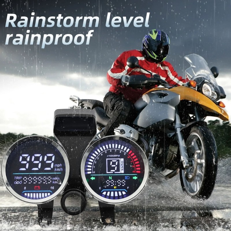 Clear Large Digital Display Dashboard Odometer Speedometer for GN125 Motorcycle