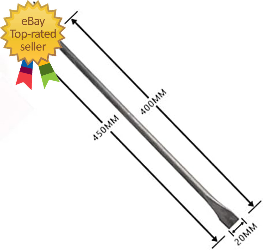 Scraper 450Mm 17" Inch Long Air Pneumatic Hammer Chisel round Collar Flat Chisel