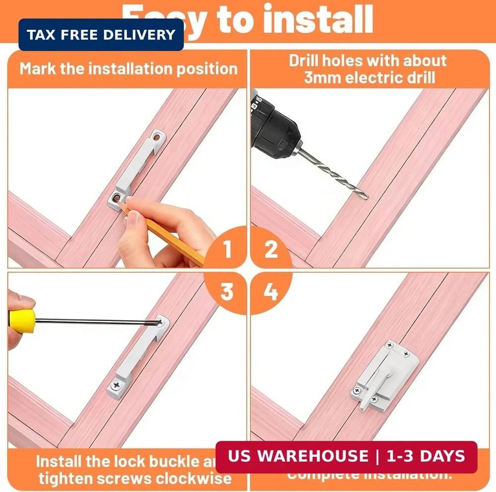 2 Pcs Window Sash Locks - Zinc Alloy Window Latch Replacement - Windows Locks fo