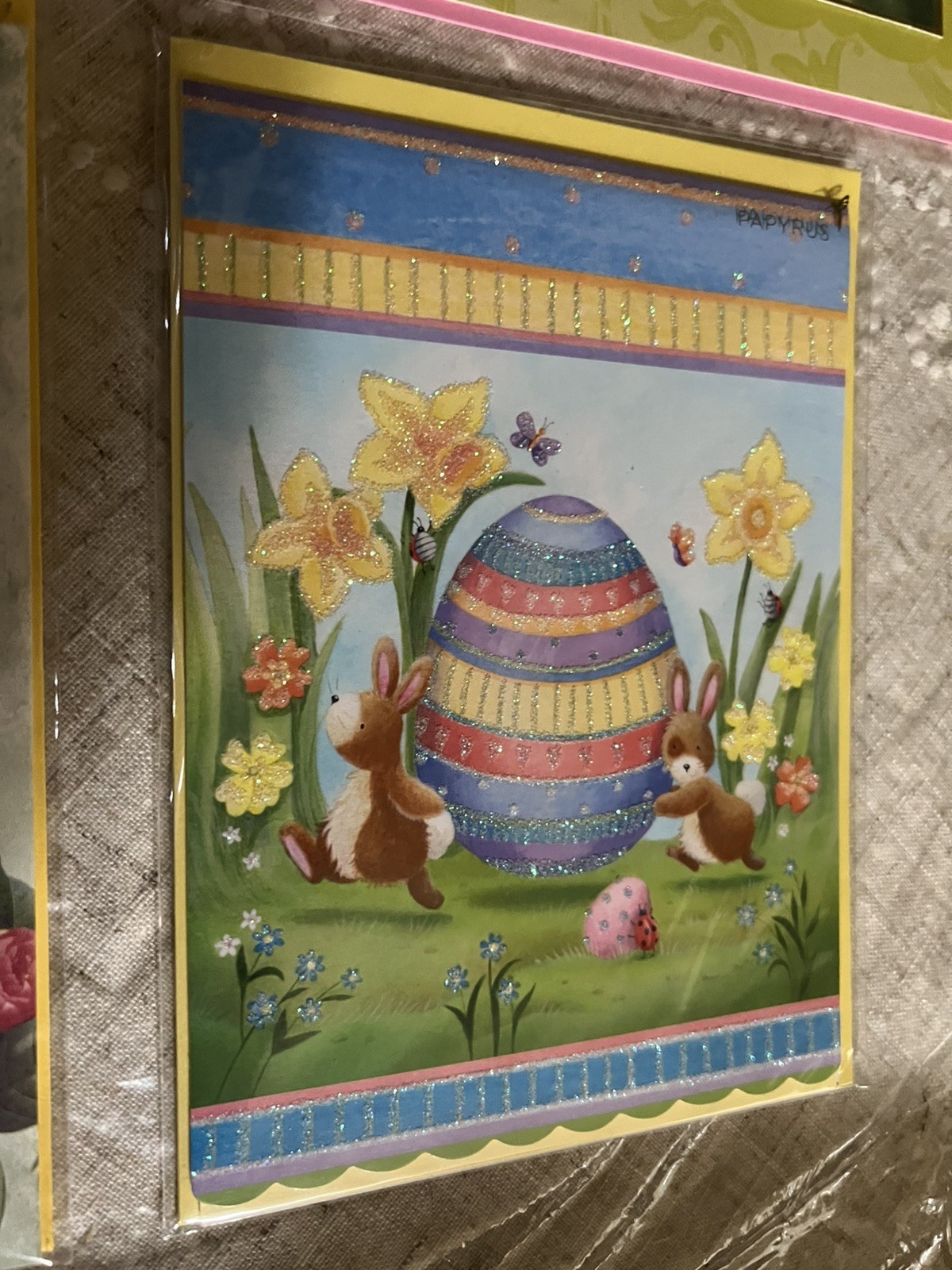 Papyrus Lot Of 6 Gorgeous Easter Cards New 3D Bunny Eggs Flowers Embellished