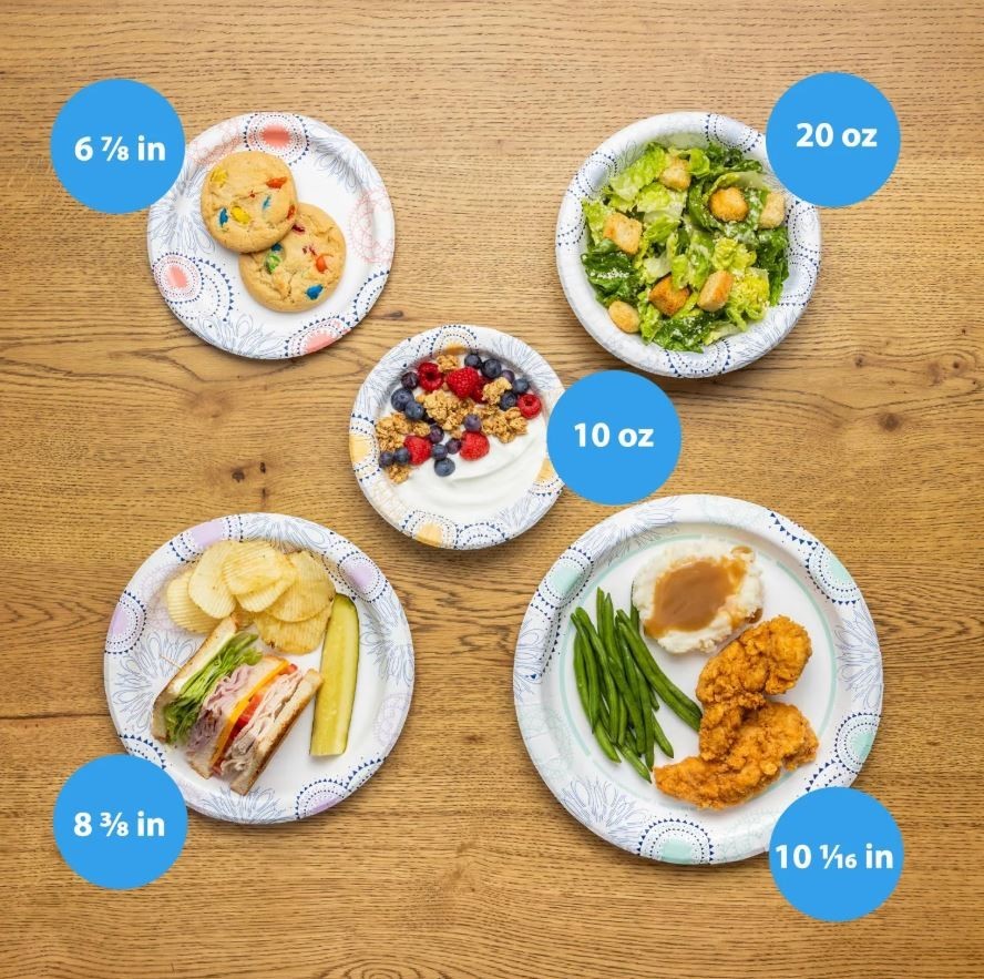 Great Value 8.5" Everyday Disposable Paper Plates, 100 Count