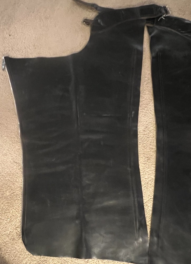 Black Leather Chaps unmarked See Description For Size