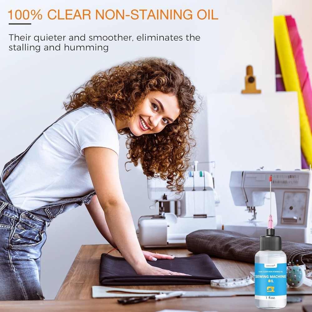 Precision 1oz Clear Sewing Machine Oil with Applicator & Brush