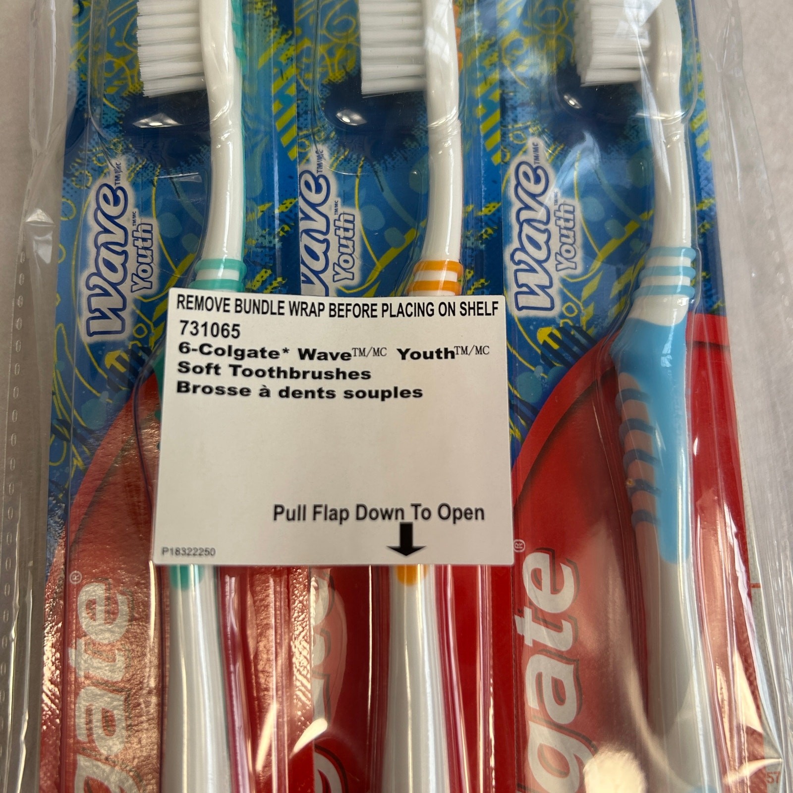 New Colgate Wave Youth Toothbrushes - 6 Pack Soft Ultra Compact Ages 8+