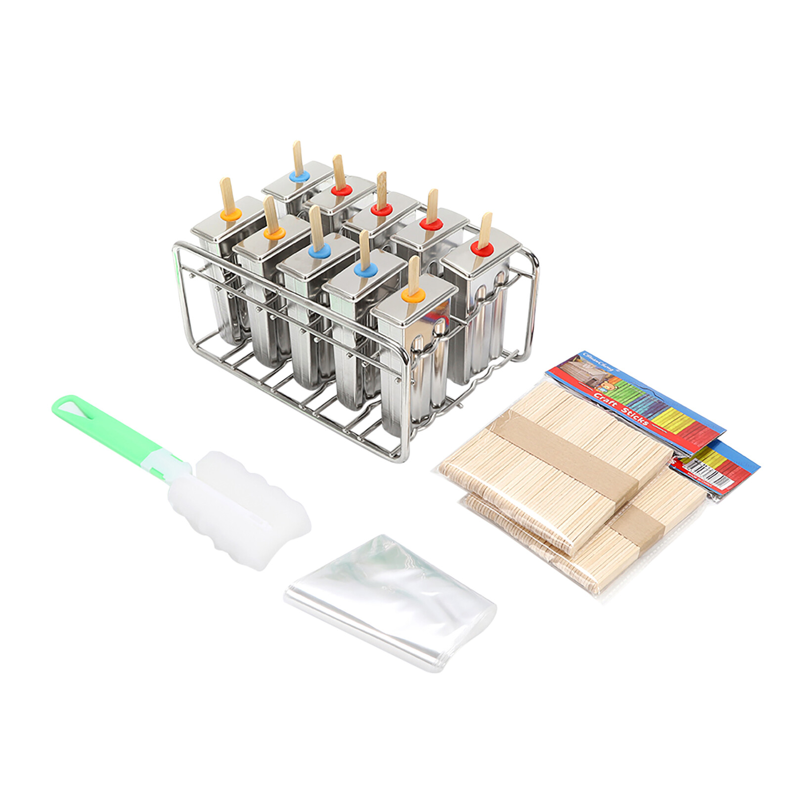 Stainless Steel Molds Pop Lolly Ice lolly Ice Cream Stick Holder Mold 10 PCs
