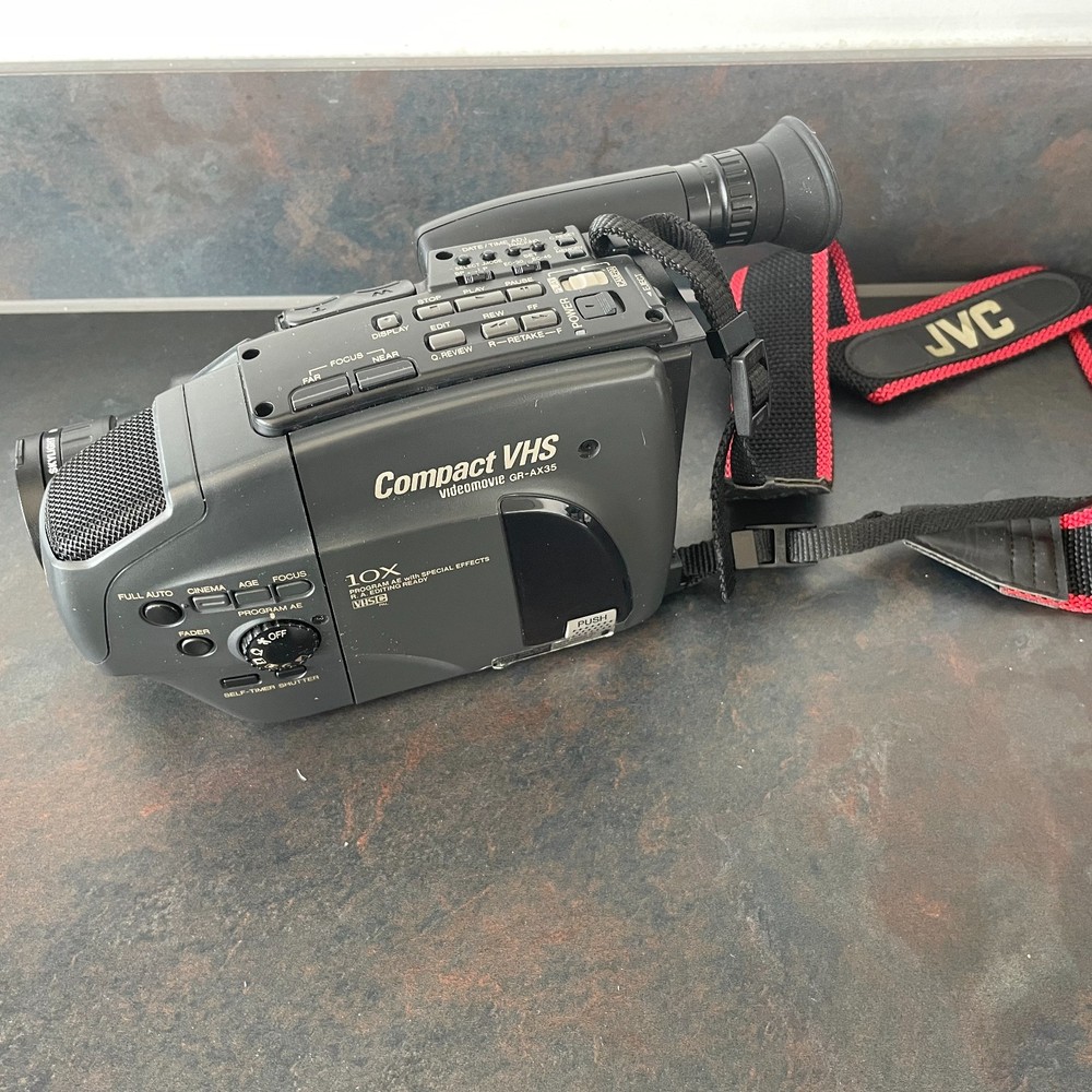 JVC GR-AX35E VHS-C Based Camcorder, 1A Filter & Strap Untested - No Battery