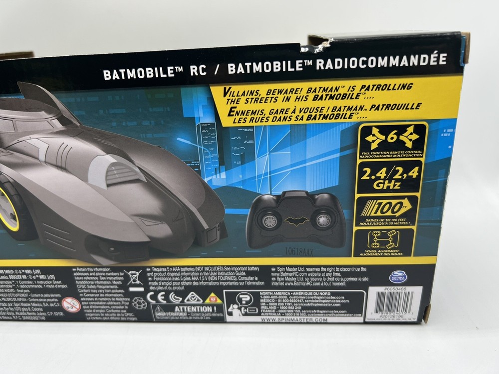 Batman Batmobile RC Full Function Remote Control Car Easy To Drive Approx. 9"