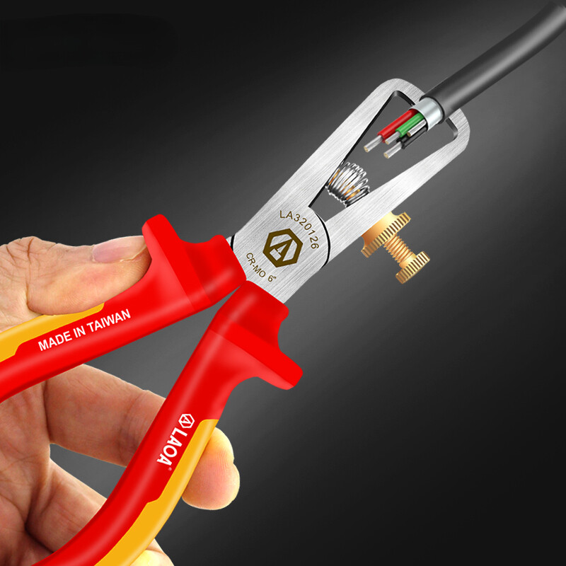 6Inch VDE Wire Stripper 1000V Isolate Cable Stripping Plier Stripping Tool