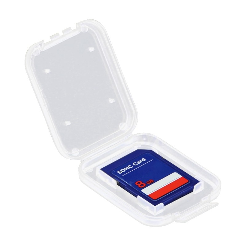 10Pcs Memory Card Holder Transparent Plastic Box Storage for Case Protec