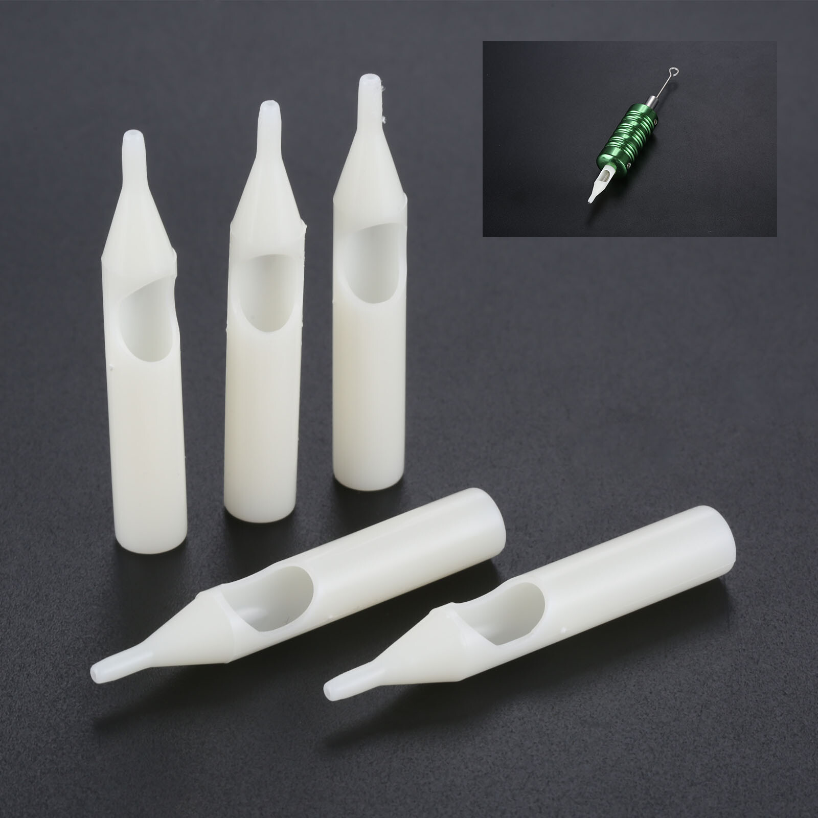 5Pcs Tattoo Disposable Tips Single Use Tattoo Machine Gun Nozzle Tip Needle Tube