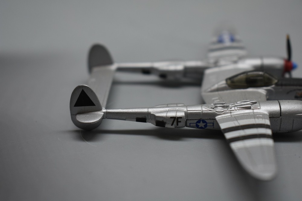 Diecast Lockheed P-38 Lightning, CORGI, Heavy Fighter, 4" W, 3" Long