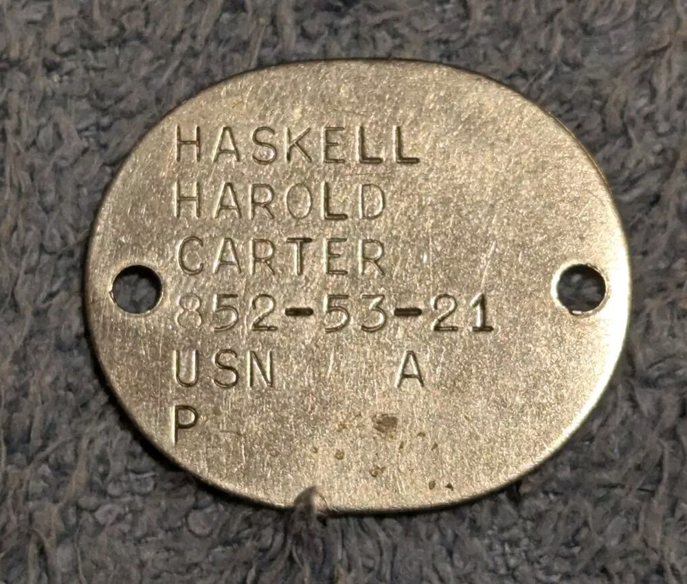 Vintage Original WWII US Navy Dog Tag Estate Find