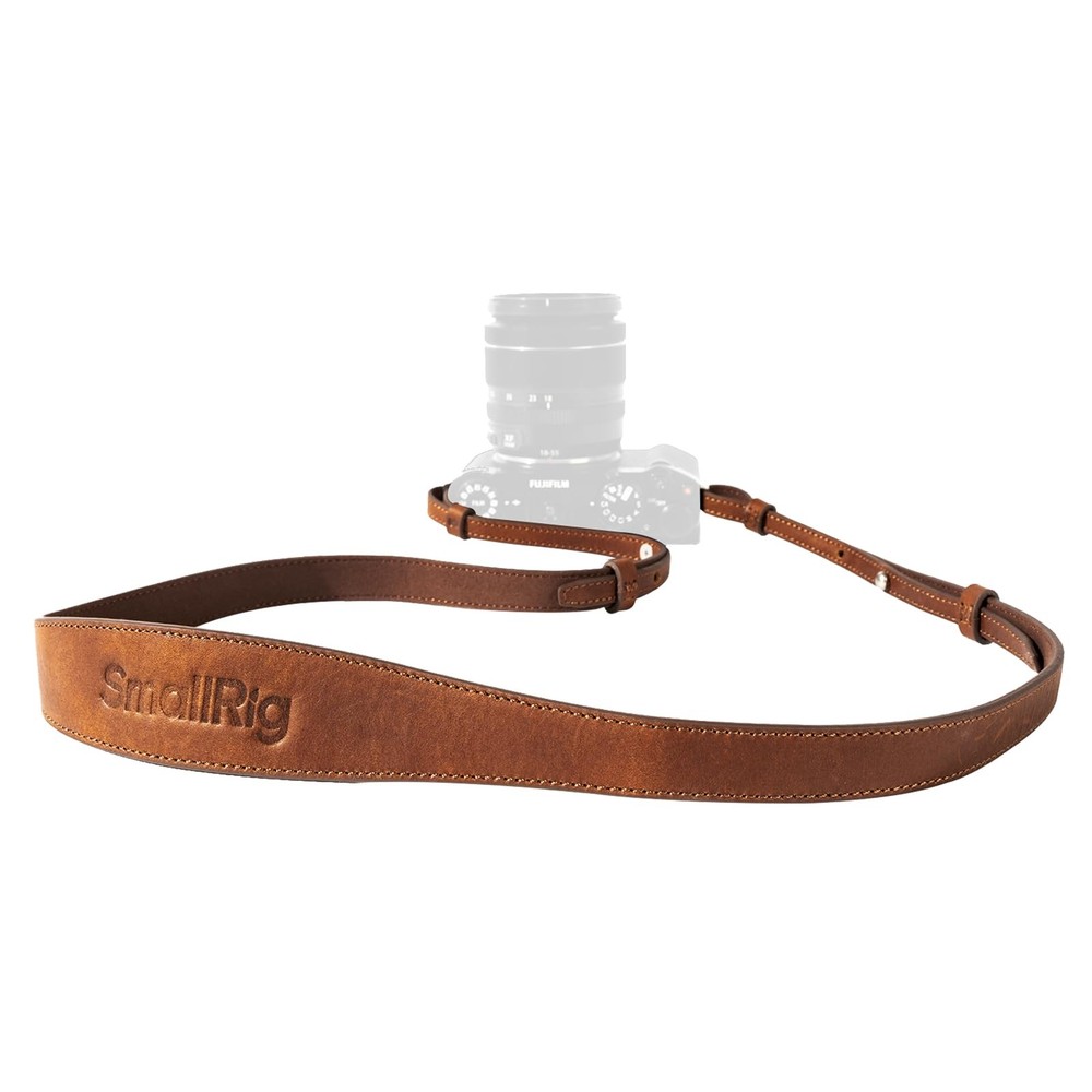 SMALLRIG Universal Leather Camera Shoulder Strap for DSLR Brown, Brown