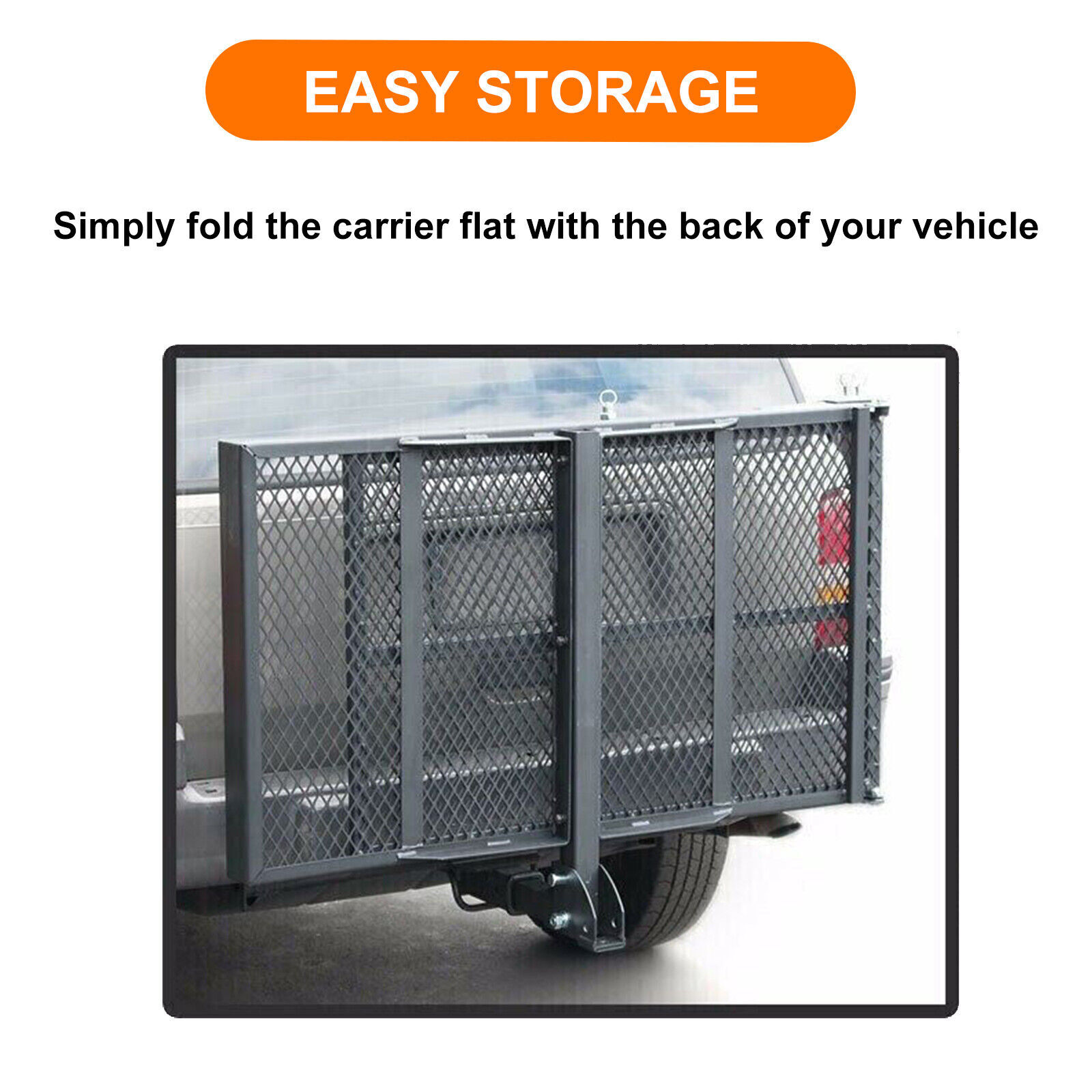 Foldable Electric-Wheelchair Hitch Carrier Mobility Scooter Loading Ramp