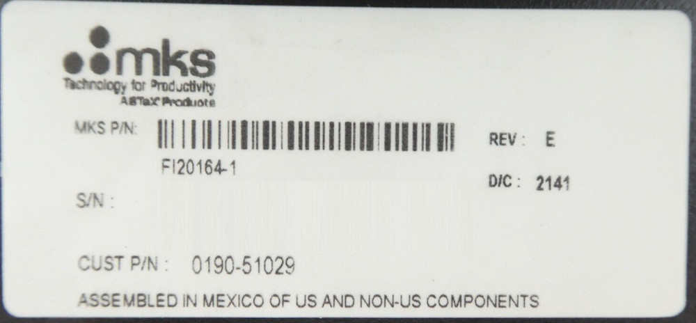 MKS Instruments FI20164-1 Precision Power Detector Microwave RF ASTeX Working