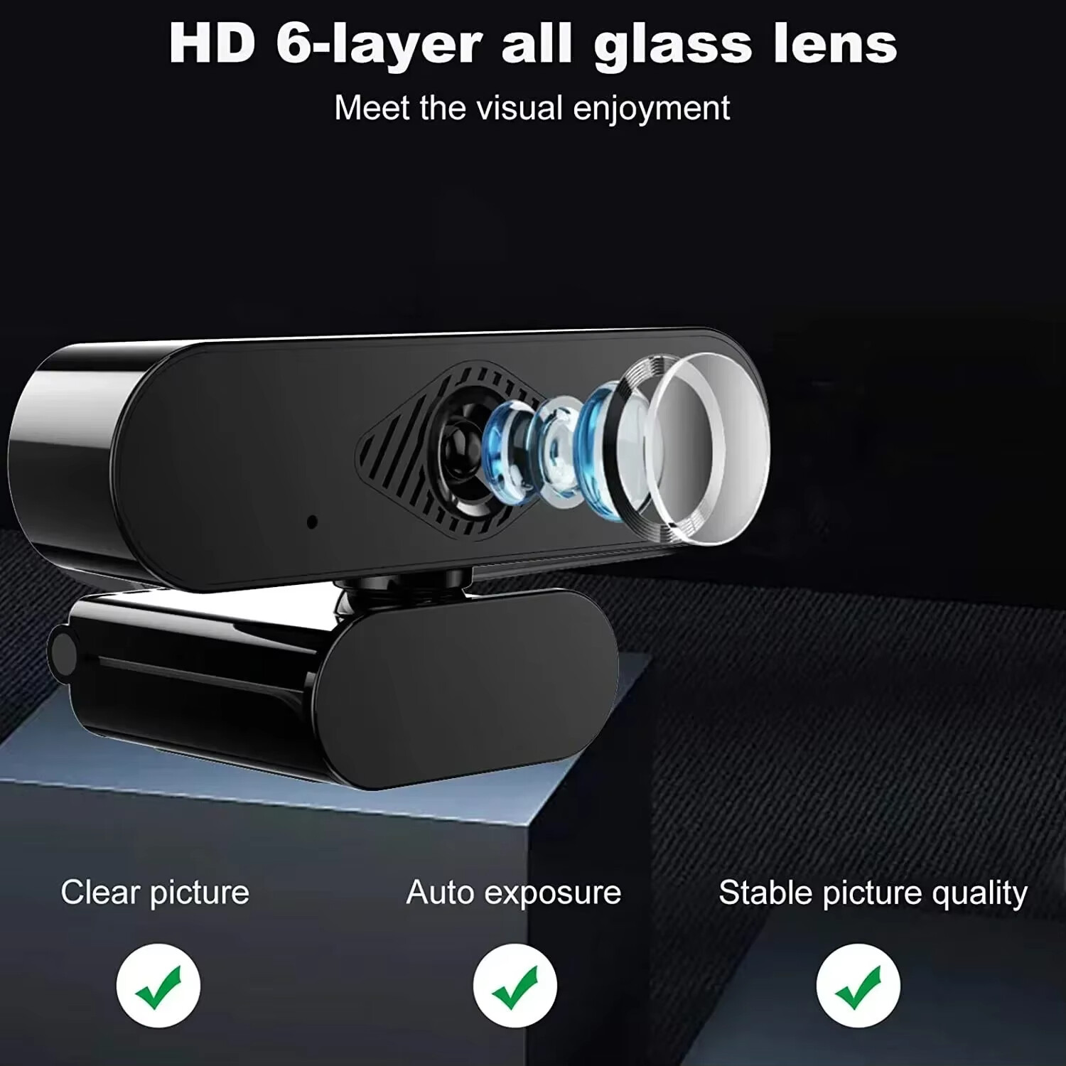 1080P Full HD USB Webcam for PC Desktop,Laptop Web Camera with Microphone Lot