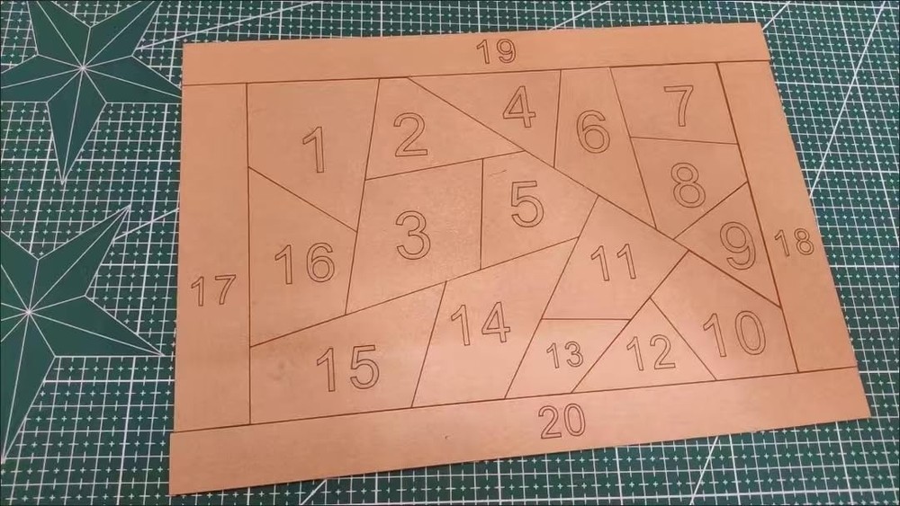 20PCS Acrylic Quilting Template Ruler with Numbered Sections Clear Patchwork ...