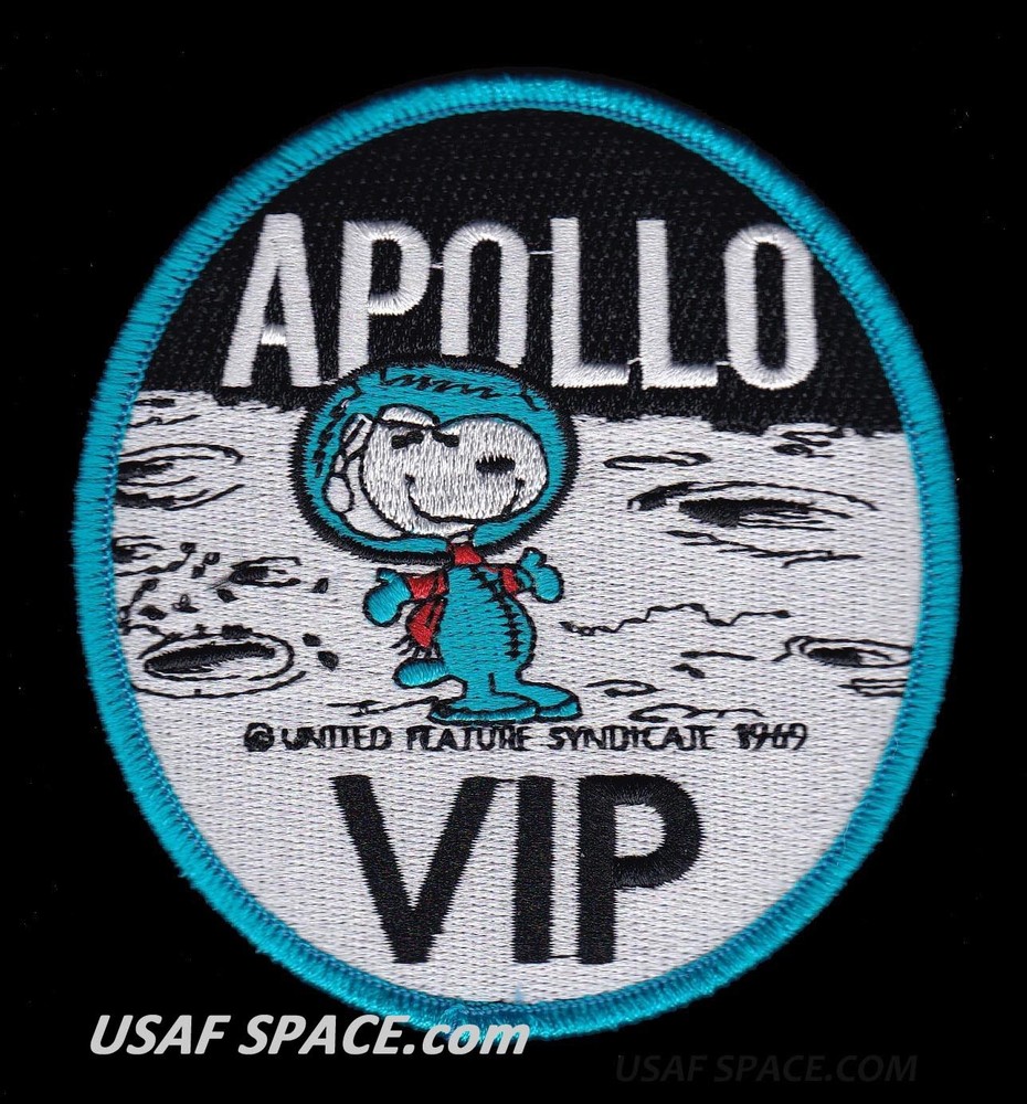 APOLLO VIP SNOOPY - NASA - 4" - BLUE BORDER - SPACE PATCH - MINT *****