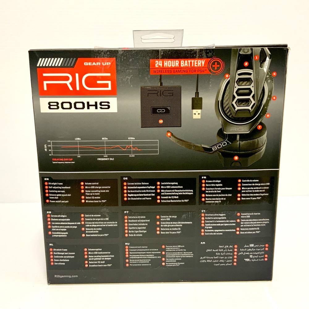 Nacon RIG 800 HS Wireless Headset + Box - PC / PS4 / PS5 - Tested & Working