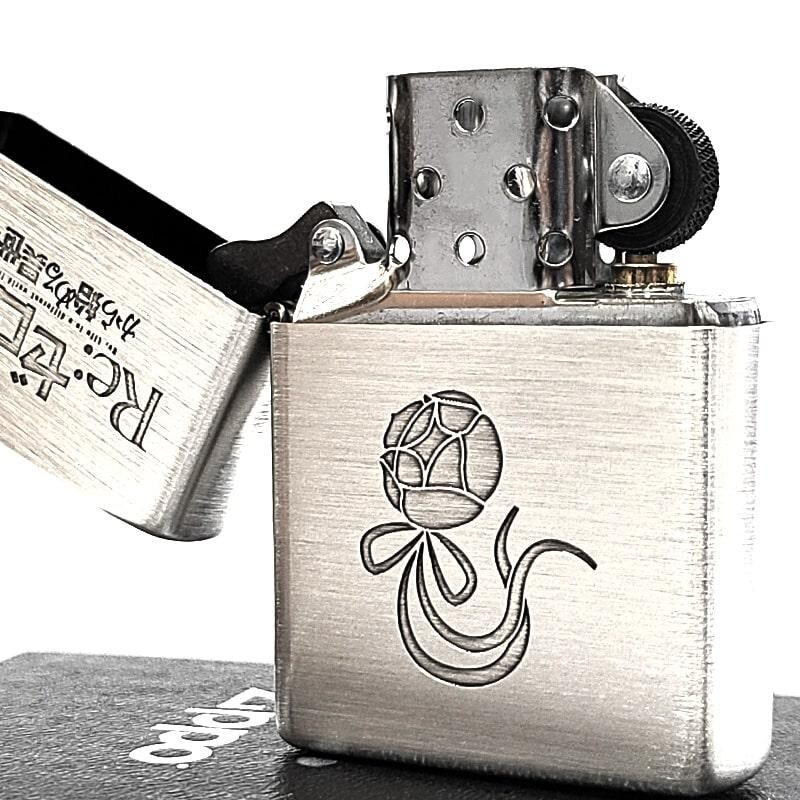 Zippo Re Zero Emilia Silver Satin Etching 2 Sided Processing Lighter Regular