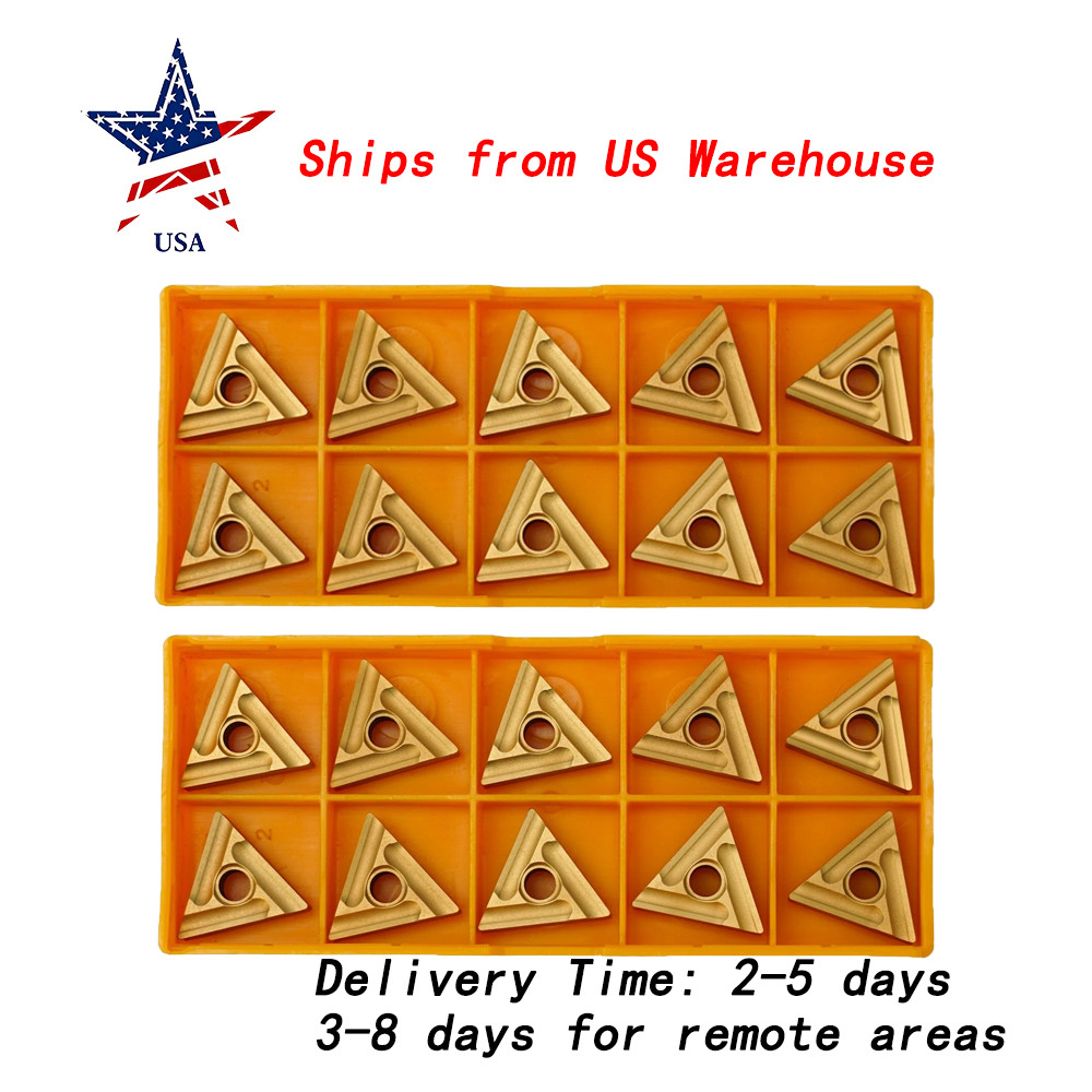 20pcs DCMT11T304 Yellow Coated Carbide Inserts, Turning Tool Inserts Set