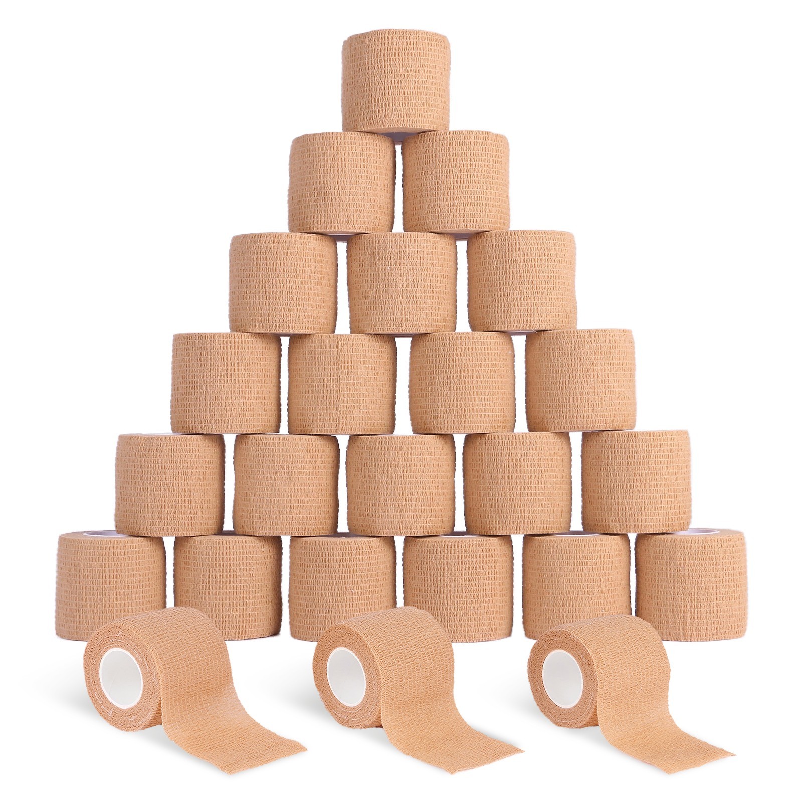 24 Count Self Adhesive Bandage Wrap 2" x 5 Yards (15 feet) Tape Pick Your Color