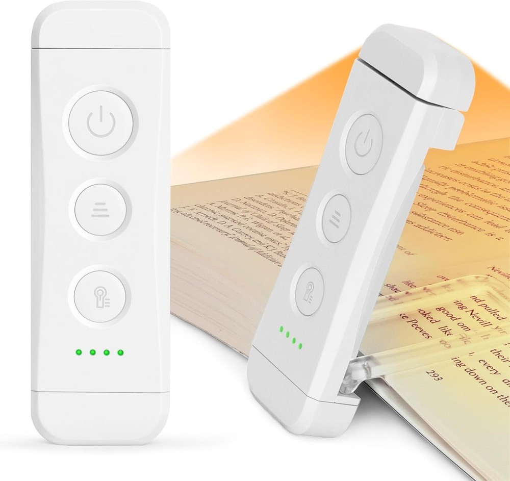 USB Rechargeable Book Light - 5 Brightness Settings & Lightweight Design