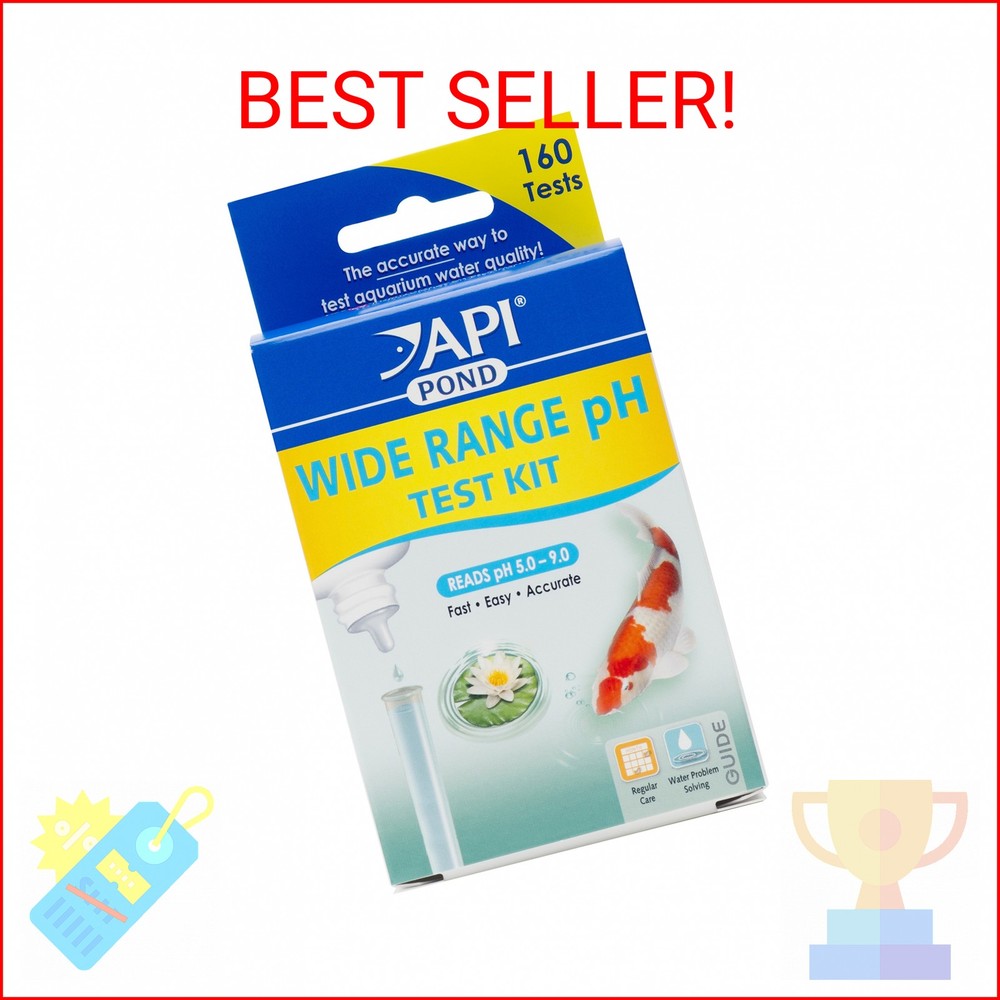 API POND WIDE RANGE pH TEST KIT 160-Test Pond Water Test Kit