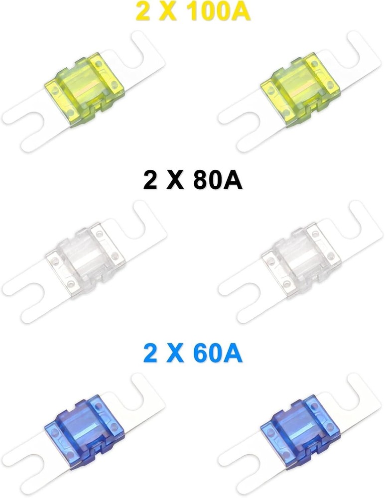 Mini-ANL Fused Distribution Block with High-Temp Polycarbonate, 60A/80A/100A