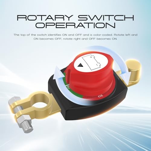 Top Post Battery Disconnect Switch, Battery Cut Off Switch 12 Top Post 275A
